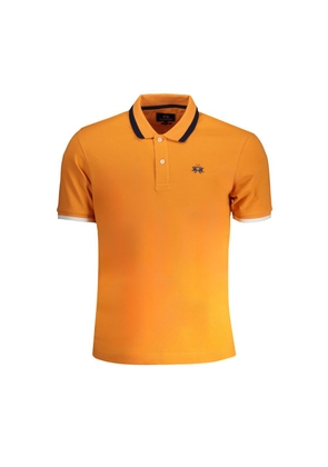 Orange Cotton Polo Shirt - S
