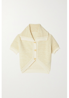 Jacquemus - Campana Cropped Knitted Cardigan - Off-white - FR32,FR34,FR36,FR38,FR40,FR42,FR44,FR46