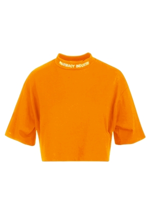 Pharmacy Industry Orange Cotton Tops & T-Shirt - S