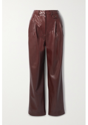 The Frankie Shop - Pernille Faux Leather Straight-leg Pants - Burgundy - x small,small,medium,large