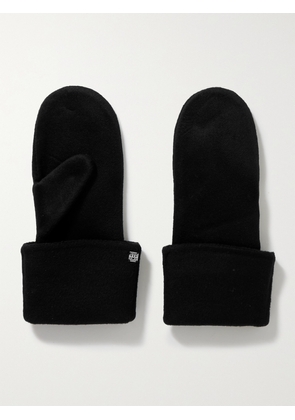 TOTEME - Logo-embellished Wool And Cashmere-blend Mittens - Black - XS/S