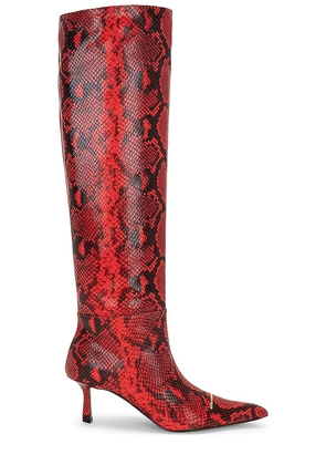 Alexander Wang Viola 65 Slouch Boot in Red. Size 37, 37.5, 39.