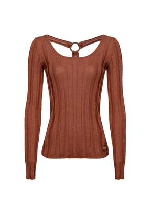 Pinko Brown Viscose Sweater - S