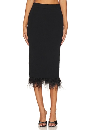 Central Park West Sylvie Marabou Sweep Skirt in Black. Size XS.