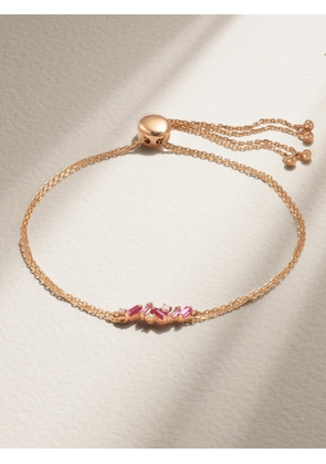 Suzanne Kalan - Mini Frenzy 18-karat Gold Multi-stone Bracelet - Pink - One size