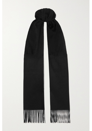 The Row - Victoire Fringed Cashmere Scarf - Black - One size