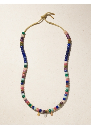 Carolina Bucci - Cartagena Forte Beads 18-karat Yellow, Rose And White Gold And Lurex Multi-stone Necklace - Blue - One size