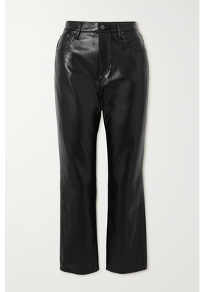 Citizens of Humanity - Jolene Recycled Leather-blend Straight-leg Pants - Black - 23,24,25,26,27,28,29,30,31,32