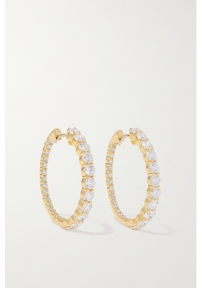 Melissa Kaye - Lenox Small 18-karat Gold Diamond Hoop Earrings - One size