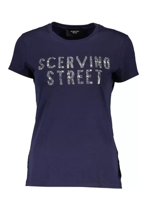 Scervino Street Blue Cotton Tops & T-Shirt - M