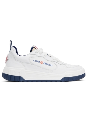 Casablanca White & Navy 'The Court' Sneakers