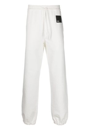 OAMC logo-patch cotton track pants - White