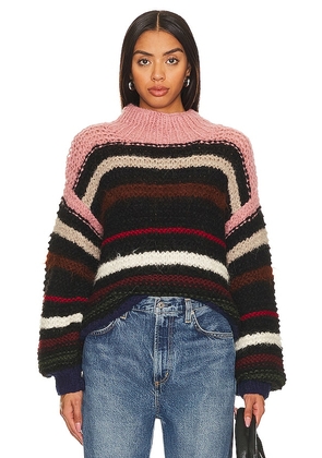 AYNI Yanakay Sweater in Black,Rose. Size M, S, XL, XS.