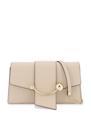 Strathberry crescent on a chain crossbody mini bag - OS Beige