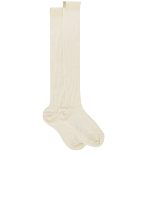 Comme Si The Knee High Sock in Cream. Size 38/39, 40/41.