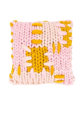 Hope Macaulay Bella Colossal Knit Cushion in Pink.