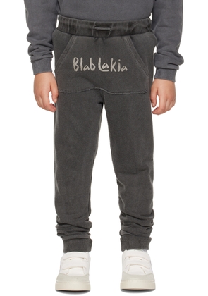 BlabLakia Kids Black Printed Sweatpants
