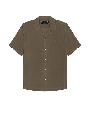 ALLSAINTS Venice Shirt in Brown. Size XL/1X.