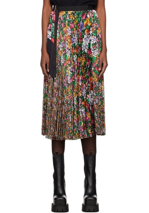 sacai Multicolor Floral Midi Skirt