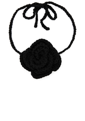 AYNI Rosa Necklace in Black.