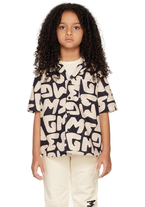 MSGM Kids Kids Off-White & Black Printed Shirt