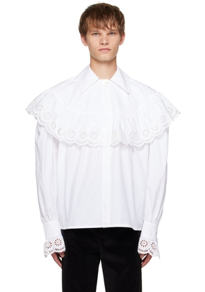 Meryll Rogge White Ruffled Shirt