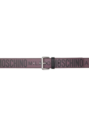 Moschino Purple 'Milano' Logo Belt