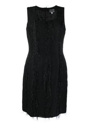 Versace Pre-Owned metallic-threading fringed dress - Black