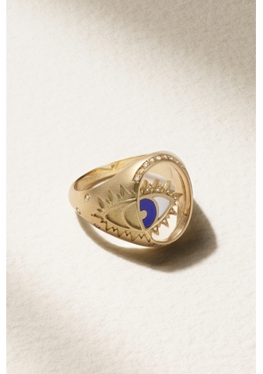 L’Atelier Nawbar - Eye On Biladi 18-karat Gold Multi-stone Pinky Ring - 3,4