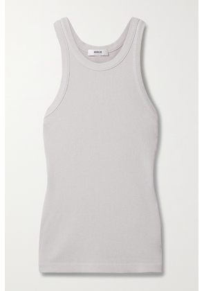 AGOLDE - + Net Sustain Bailey Ribbed Stretch-lyocell And Cotton-blend Tank - Gray - x small,small,medium,large,x large
