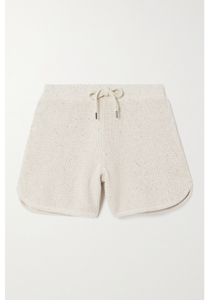 Brunello Cucinelli - Sequin-embellished Cotton-blend Shorts - Off-white - x small,small,medium,xx large