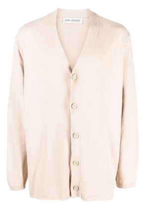 OUR LEGACY V-neck knitted cardigan - Neutrals