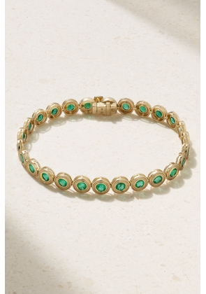 Sydney Evan - Large 14-karat Gold Emerald Tennis Bracelet - One size