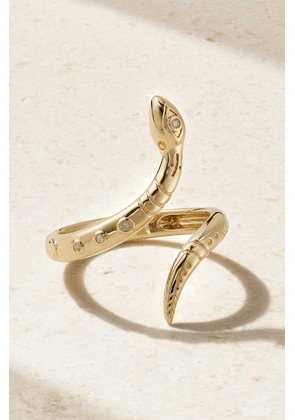 Sydney Evan - Snake 14-karat Gold Diamond Ring - 5,6,7