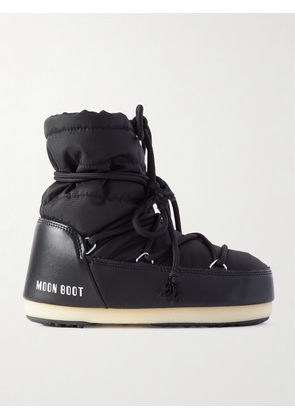 Moon Boot - Icon Light Low Shell And Faux Leather Snow Boots - Black - 39-40,37-38,35-36,41-42