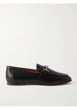 Tod's - Logo-embellished Textured-leather Loafers - Black - IT34,IT34.5,IT35,IT35.5,IT36,IT36.5,IT37,IT37.5,IT38,IT38.5,IT39,IT39.5,IT40,IT40.5,IT41,IT41.5,IT42
