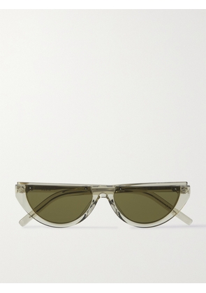 SAINT LAURENT Eyewear - Cat-eye Acetate Sunglasses - Green - One size