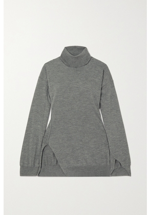 The Row - Nomi Cutaway Cashmere Turtleneck Sweater - Gray - x small,small,medium,large,x large