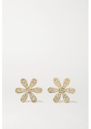Sydney Evan - Baby Daisy 14-karat Gold Diamond Earrings - One size