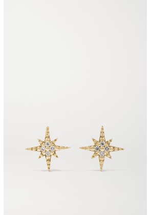 Sydney Evan - Mini Starburst 14-karat Gold Diamond Earrings - One size