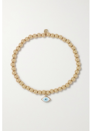 Sydney Evan - Evil Eye 14-karat Gold And Enamel Bracelet - One size
