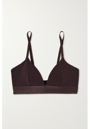 CDLP - + Net Sustain Stretch-tencel Lyocell Soft-cup Triangle Bra - Brown - x small,small,medium,large,x large