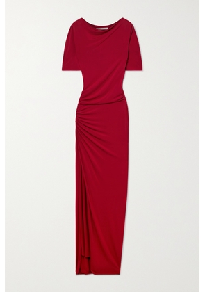 Jason Wu Collection - Ruched Stretch-jersey Maxi Dress - Red - US2,US4,US6,US8,US10