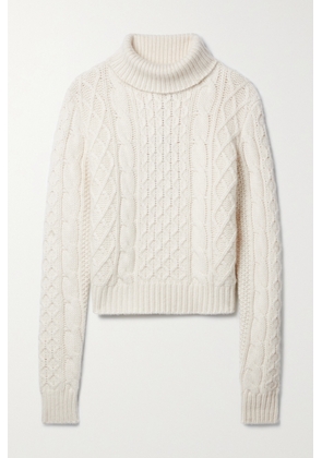 Nili Lotan - Andrina Cable-knit Wool And Cashmere-blend Turtleneck Sweater - Ivory - x small,small,medium,large
