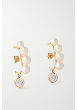 Completedworks - + Net Sustain Recycled Gold Vermeil, Pearl And Cubic Zirconia Earrings - One size