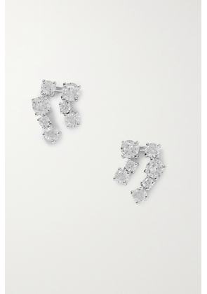 Completedworks - + Net Sustain Rhodium-plated Recycled Silver Cubic Zirconia Earrings - One size
