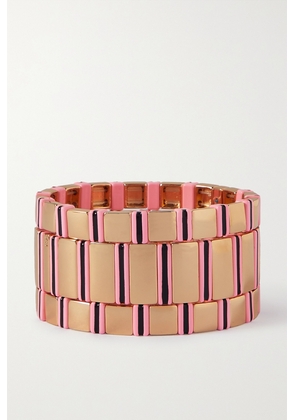 Roxanne Assoulin - Set Of Three Gold-tone Enamel Bracelets - Multi - One size