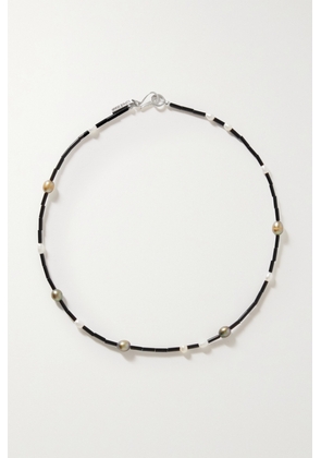 Sophie Buhai - + Net Sustain Pearl Urchin 16&quot; Onyx, Pearl And Bead Necklace - Silver - One size