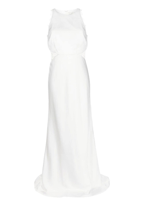 Sachin & Babi Isla sleeveless lace-trim gown - White