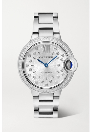 Cartier - Ballon Bleu De Cartier Automatic 33mm Stainless Steel And Diamond Watch - White - One size